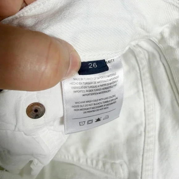 Citizens of Humanity Marlow Vintage Shorts White Denim Button Fly Women's Sz 26 - Picture 12 of 12